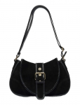 Nunoo - Maria Stitch Suede Black W. Gold - V&auml;ikesed &uuml;le&otilde;lakotid - ONE SIZE