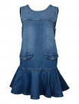 Ganni - Light Denim Mini Dress - L&uuml;hikesed kleidid - 42