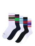 Happy Socks - 5-Pack Simple Stripe Sneaker Socks - Tavalised sokid - 36-40