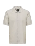 ONLY & SONS - Onscaiden Life Ss Solid Resort Linennoos - L&uuml;hikeste varrukatega - XL