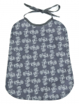 Smallstuff - Eating Bib, Large, Dark Grey Tractor - Varrukateta pudip&otilde;lled - ONE SIZE 15 cm