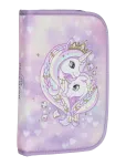 Beckmann Norway - Single Section Pencil Case W/Content, Unicorn Princess Purple - Pinalid - ONE SIZE
