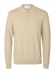 Selected - Slhberg Ls Half Zip Polo Noos - Poolpika lukuga džemprid - XXL