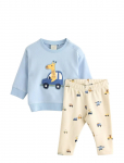 Lindex - Set Sweater Leggings Vehicle - Komplektid pikkade varrukatega T-s&auml;rgiga - 104