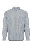 Abercrombie & Fitch - Ls Icon Curved Hem Seersucker Poplin - Triibulised s&auml;rgid - XS