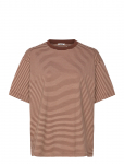 Monki - Short-Sleeved Cotton T-Shirt - L&uuml;hikeste varrukatega - S