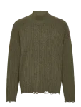 Weekday - Distressed Ribbed Mock-Neck Sweater - K&otilde;rge kaelusega - M