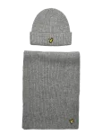 Lyle & Scott - Brushed Scarf And Beanie Set - Kootud m&uuml;tsid - ONE SIZE