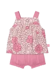 Boboli - Set Knit Floral For Baby Girl -Bci - Komplektid l&uuml;hikeste varrukatega T-s&auml;rgiga - 56