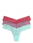 Hanky Panky - Hanky Panky Signature Lace, Low Rise Thong, 3 Pack Boxed - Stringid - ONE SIZE