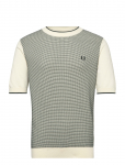 Fred Perry - Tonic Waffle Knitted T-Shirt - L&uuml;hikeste varrukatega - XXL