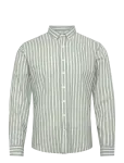 Lindbergh - Wide Striped Cotton/Linen Shirt L/S - Vabaaja s&auml;rgid - XL