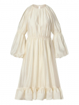 Malina - Leontine Pouf Sleeve Ruffled Midi Dress - P&otilde;lveni ja midi - 42