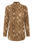 Lauren Ralph Lauren - Relaxed Fit Python-Print Georgette Shirt - Pikkade varrukatega - S