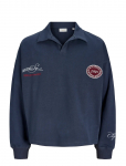 Jack & Jones - Jorsavona Sweat Split Neck Badge Ls Polo - Dressipluusid - S