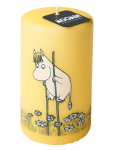Moomin By Havi - Moomin Pillar Candle K&auml;velyll&auml; - Plokkk&uuml;&uuml;nlad - 7X12CM