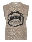 Ganni - Graphic Wool Vest - Kootud vestid - M