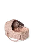 Smallstuff - Doll Carrier, Pillow And Duvet, Flowers - Nukkude aksessuaarid - 40 CM