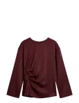 Calvin Klein - Matte Satin Ls Ruched Top - Pikkade varrukatega - XL