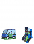 Happy Socks - 3-Pack Golf Cart Socks Gift Set - Tavalised sokid - 41-46