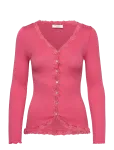 Rosemunde - Rwbabette Silk Ls V-Neck Lace Cardigan - Kardiganid - S