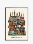 Martin Schwartz - K&oslash;benhavn Small Poster - Linnad ja kaardid - A3