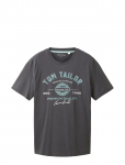 Tom Tailor - Logo Tee - L&uuml;hikeste varrukatega - S