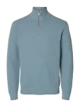 Selected - Slmdane Ls Knit Structure Half Zip Noos - Poolpika lukuga džemprid - XXL