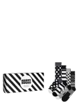 Happy Socks - 4-Pack Classic Black & White Socks Gift Set - Tavalised sokid - 41-46