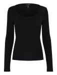 Lauren Ralph Lauren - Rib-Knit Long-Sleeve Scoopneck Tee - Pikkade varrukatega - XS