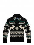 Polo Ralph Lauren - Wool-Blend Elk-Graphic Sweater - V-kaelusega - XXL