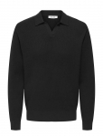 ONLY & SONS - Onsphil Reg 12 Struc Split Neck Knit - V-kaelusega - XXL