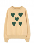 THE ANIMALS OBSERVATORY - Hearts Soft Brown Bear Sweatshirt - Dressipluusid - 4 Y