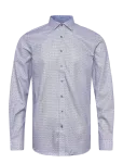 Lindbergh Black - Aop Twill Shirt L/S - Mustriga s&auml;rgid - M