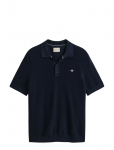 Gant - Micro Textured Cotton Ss Polo - L&uuml;hikeste varrukatega kootud polos&auml;rgid - XXL