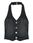 ABRAND - Cest La Vie Top Pinstripe Pinstripe - Teksavestid - XS