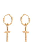 Samie - Cross - Earrings Gold-Plated - K&otilde;rvar&otilde;ngad - PAIR