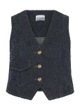 GANNI - Fluffy Denim Vest - Teksavestid - 40
