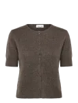 Davida Cashmere - Short Sleeve Boxy Cardigan - Kardiganid - S