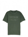 Tom Tailor - Printed Garment Dye T-Shirt - L&uuml;hikeste varrukatega - XXL