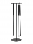 Blomus - 3 Pcs Fireplace Tool Set - 75,5 Cm, &Oslash; 22 Cm - Ashi - Black - Tuleasemed - L 22CM