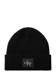 Calvin Klein - Mono﻿logo Patch Rib Beanie - Kootud m&uuml;tsid - ONE SIZE