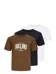 Jack & Jones - Jjaero Tee Ss Crew Neck 3Pk Mp Jnr - L&uuml;hikeste varrukatega - 176