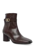 Tommy Hilfiger - Th Strap Leather Block Heel Boot - Kontsaga poolsaapad - 41