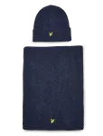 Lyle & Scott - Brushed Scarf And Beanie Set - Kootud m&uuml;tsid - ONE SIZE