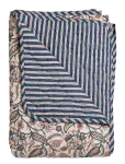 Au Maison - Quilt Ethnic, Big Flower-Creme/Dark Blue, 140X180 - Tekid ja pleedid - 140X180CM