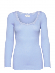 Rosemunde - Rwbabette Silk Ls U-Neck Lace T-Shi - Pikkade varrukatega - XL