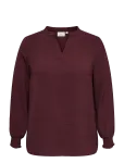 ONLY Carmakoma - Carmetta L/S V-Neck Top Wvn Noos - Pikkade varrukatega - 46
