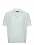 J. Lindeberg - Ethan Open Collar Knit Polo - L&uuml;hikeste varrukatega kootud polos&auml;rgid - M