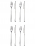 Aida - Groovy Cutlery Steak Set 8 Pcs Comes In Gift Box - S&ouml;&ouml;giriistade komplektid - ONE SIZE
